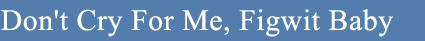 Don't Cry For Me, Figwit Baby